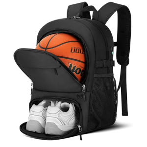 Basketball Backpack - Large Sports Equipment Bag with Ball Holder & Shoe Compartment