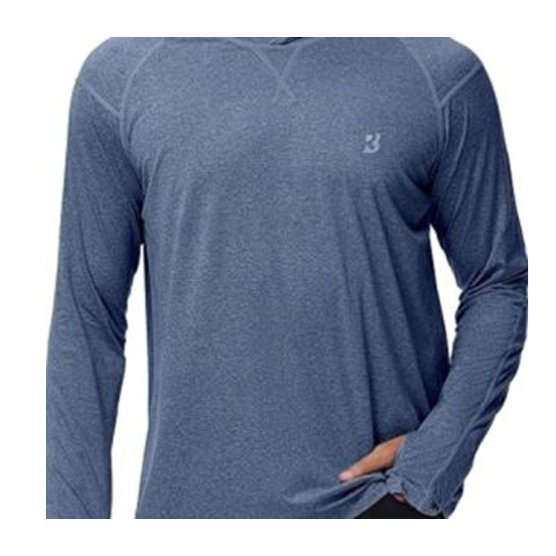 Roadbox Mens UPF 50+ Fishing Shirts, Long Sleeve UV Sun Hoodie, Hiking Running Swim Athletic Workout Shirt