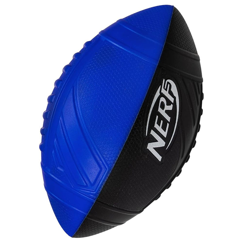 Nerf Pro Grip Football, Blue, Classic Foam Ball, Easy to Catch & Throw, Sports Toys, Christmas Gifts or Stocking Stuffers for Kids